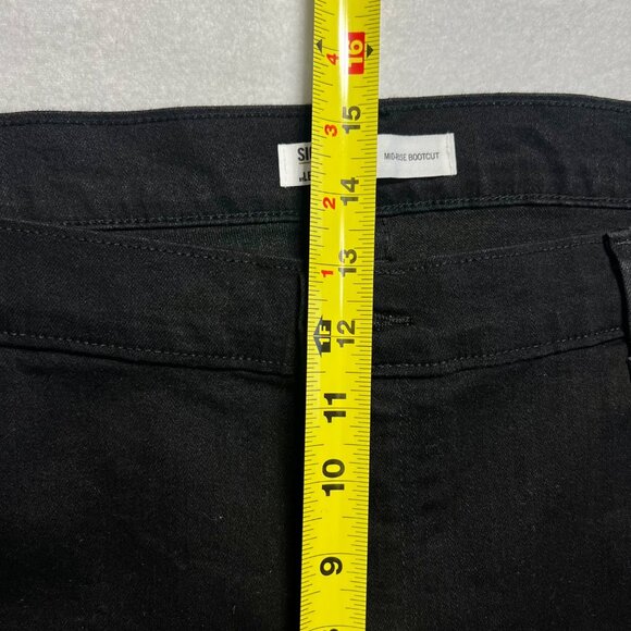 NWT Signature by Levi Strauss Women Mid-Rise Bootcut Stretch Black Jean Plus 24L - Picture 10 of 12
